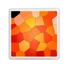 Background Pattern Of Orange Mosaic Memory Card Reader (square)