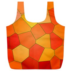 Background Pattern Of Orange Mosaic Full Print Recycle Bag (xl)