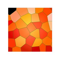 Background Pattern Of Orange Mosaic Small Satin Scarf (square) by Sudhe