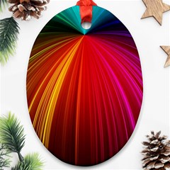 Background Color Colorful Rings Ornament (oval) by Sudhe