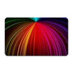 Background Color Colorful Rings Magnet (rectangular) by Sudhe