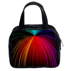 Background Color Colorful Rings Classic Handbag (two Sides) by Sudhe