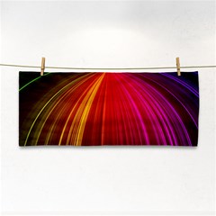 Background Color Colorful Rings Hand Towel by Sudhe