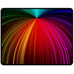 Background Color Colorful Rings Double Sided Fleece Blanket (medium)  by Sudhe