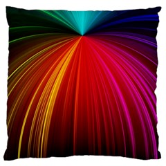 Background Color Colorful Rings Large Flano Cushion Case (two Sides) by Sudhe