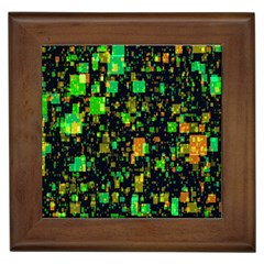 Squares And Rectangles Background Framed Tiles by Sudhe