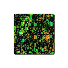 Squares And Rectangles Background Square Magnet by Sudhe