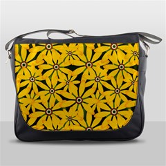 Texture Flowers Nature Background Messenger Bag by Sudhe