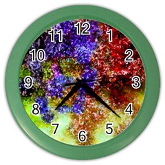 Splashes Of Color Background Color Wall Clock by Sudhe