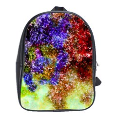 Splashes Of Color Background School Bag (large) by Sudhe