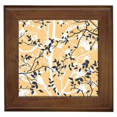 Floral Pattern Background Framed Tiles by Sudhe