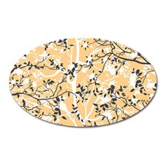 Floral Pattern Background Oval Magnet by Sudhe