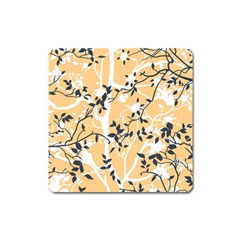 Floral Pattern Background Square Magnet by Sudhe