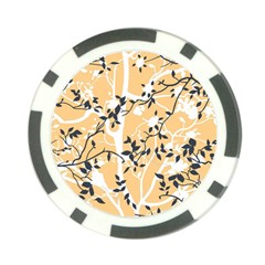 Floral Pattern Background Poker Chip Card Guard by Sudhe