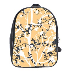 Floral Pattern Background School Bag (large) by Sudhe