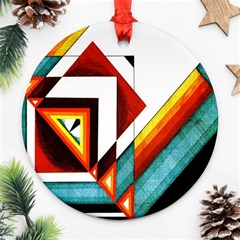 Diamond Acrylic Paint Pattern Ornament (round) by Sudhe