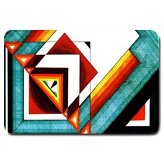 Diamond Acrylic Paint Pattern Large Doormat  by Sudhe