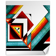 Diamond Acrylic Paint Pattern Canvas 11  X 14  by Sudhe