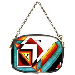 Diamond Acrylic Paint Pattern Chain Purse (one Side) by Sudhe