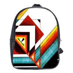 Diamond Acrylic Paint Pattern School Bag (large) by Sudhe