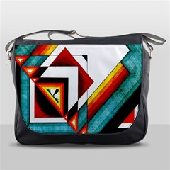 Diamond Acrylic Paint Pattern Messenger Bag by Sudhe