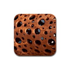 Texture Pattern Wallpaper Background Pattern Holes Rubber Square Coaster (4 Pack) 