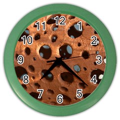 Texture Pattern Wallpaper Background Pattern Holes Color Wall Clock