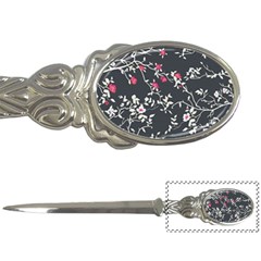 Black And White Floral Pattern Background Letter Opener by Sudhe