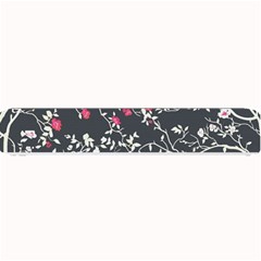 Black And White Floral Pattern Background Small Bar Mats by Sudhe