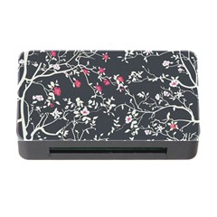 Black And White Floral Pattern Background Memory Card Reader With Cf by Sudhe