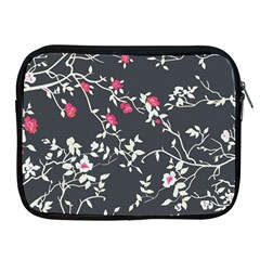 Black And White Floral Pattern Background Apple Ipad 2/3/4 Zipper Cases by Sudhe