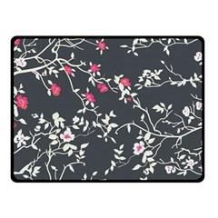 Black And White Floral Pattern Background Double Sided Fleece Blanket (small)  by Sudhe