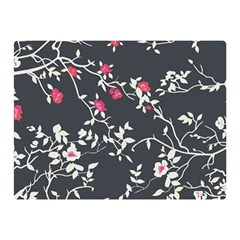 Black And White Floral Pattern Background Double Sided Flano Blanket (mini)  by Sudhe