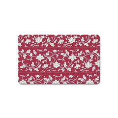 Floral Pattern Background Magnet (name Card)