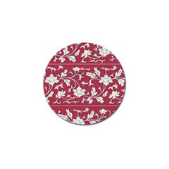 Floral Pattern Background Golf Ball Marker by Sudhe