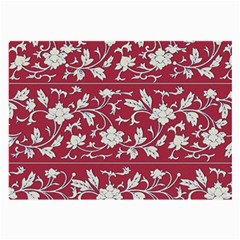 Floral Pattern Background Large Glasses Cloth (2-side)