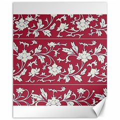 Floral Pattern Background Canvas 11  X 14  by Sudhe