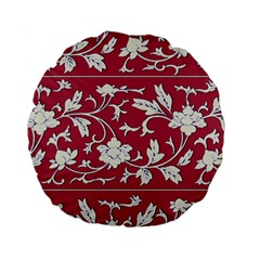 Floral Pattern Background Standard 15  Premium Round Cushions by Sudhe