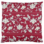 Floral Pattern Background Large Flano Cushion Case (One Side) Front