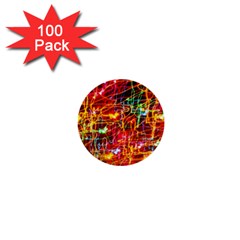 Random Colored Light Swirls 1  Mini Buttons (100 Pack)  by Sudhe