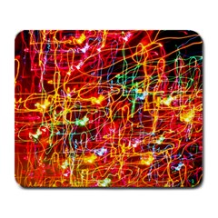 Random Colored Light Swirls Large Mousepads