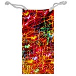 Random Colored Light Swirls Jewelry Bag Back