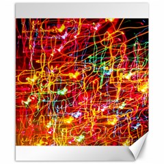 Random Colored Light Swirls Canvas 8  X 10  by Sudhe