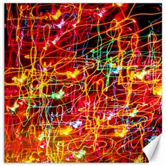 Random Colored Light Swirls Canvas 16  X 16  by Sudhe