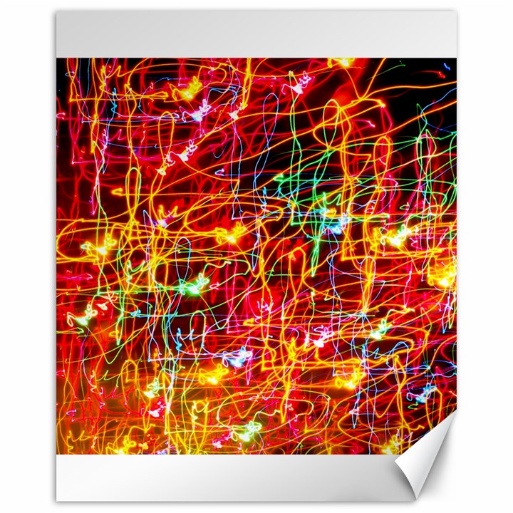 Random Colored Light Swirls Canvas 16  x 20 