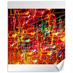 Random Colored Light Swirls Canvas 11  X 14  by Sudhe