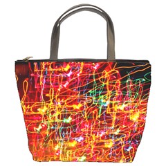 Random Colored Light Swirls Bucket Bag