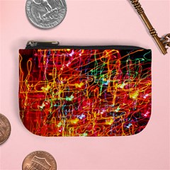 Random Colored Light Swirls Mini Coin Purse by Sudhe