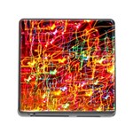 Random Colored Light Swirls Memory Card Reader (Square 5 Slot) Front