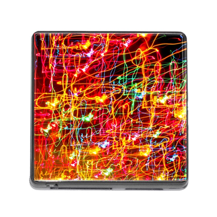 Random Colored Light Swirls Memory Card Reader (Square 5 Slot)